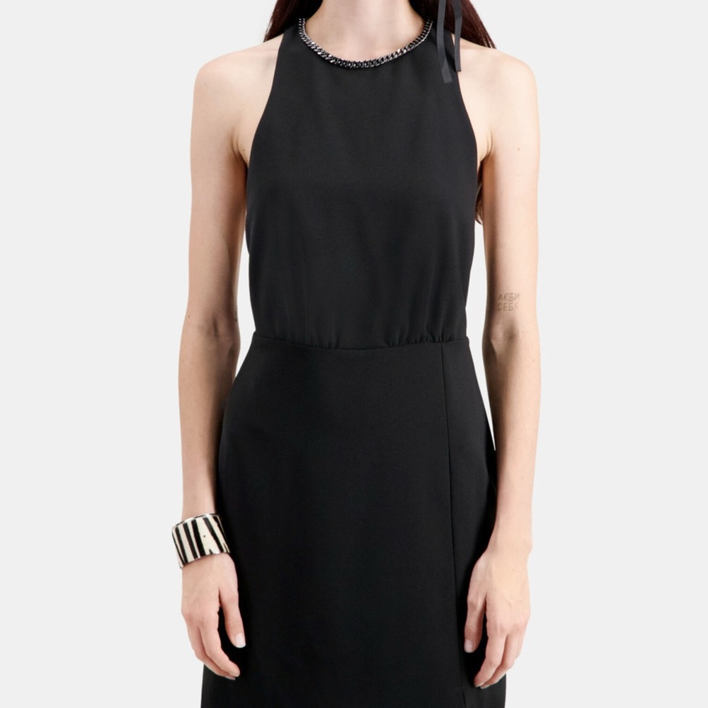 NWT The Kooples Black Crepe Mini Dress